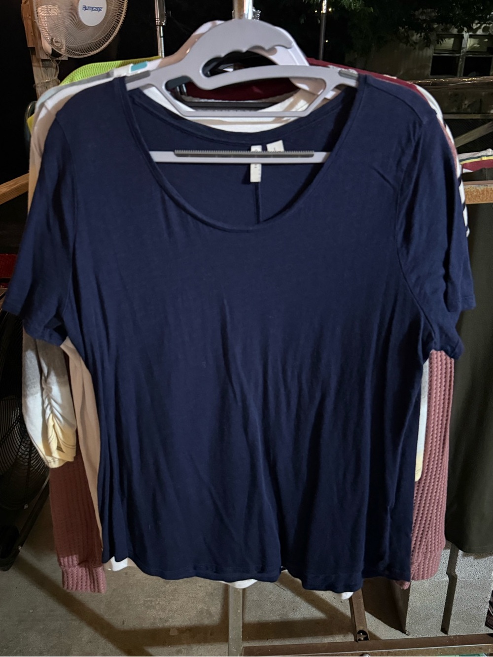 Cato Navy Short Sleeve Scoop Neck Tee